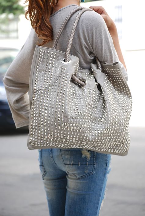 studded handbag