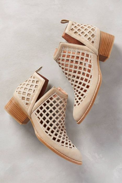 tan caged sandals