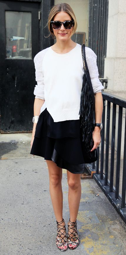 casual black and white