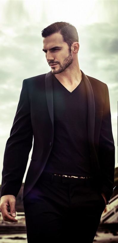 casual black on black