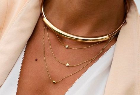 bold gold choker